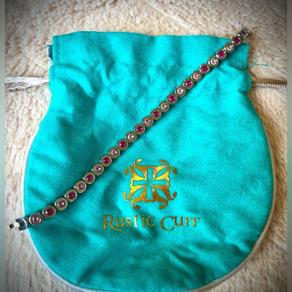 Authentic Rustic Cuff Angeline Tennis Bracelet Si… - image 1